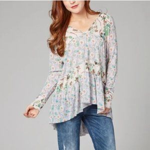 COPY - Free People Isabelle Neutral Floral Tunic